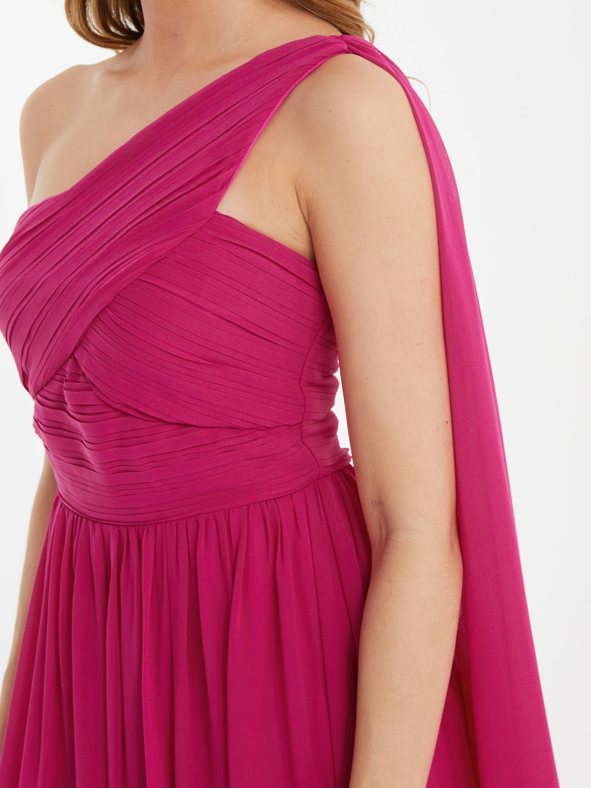 Vestido largo fucsia