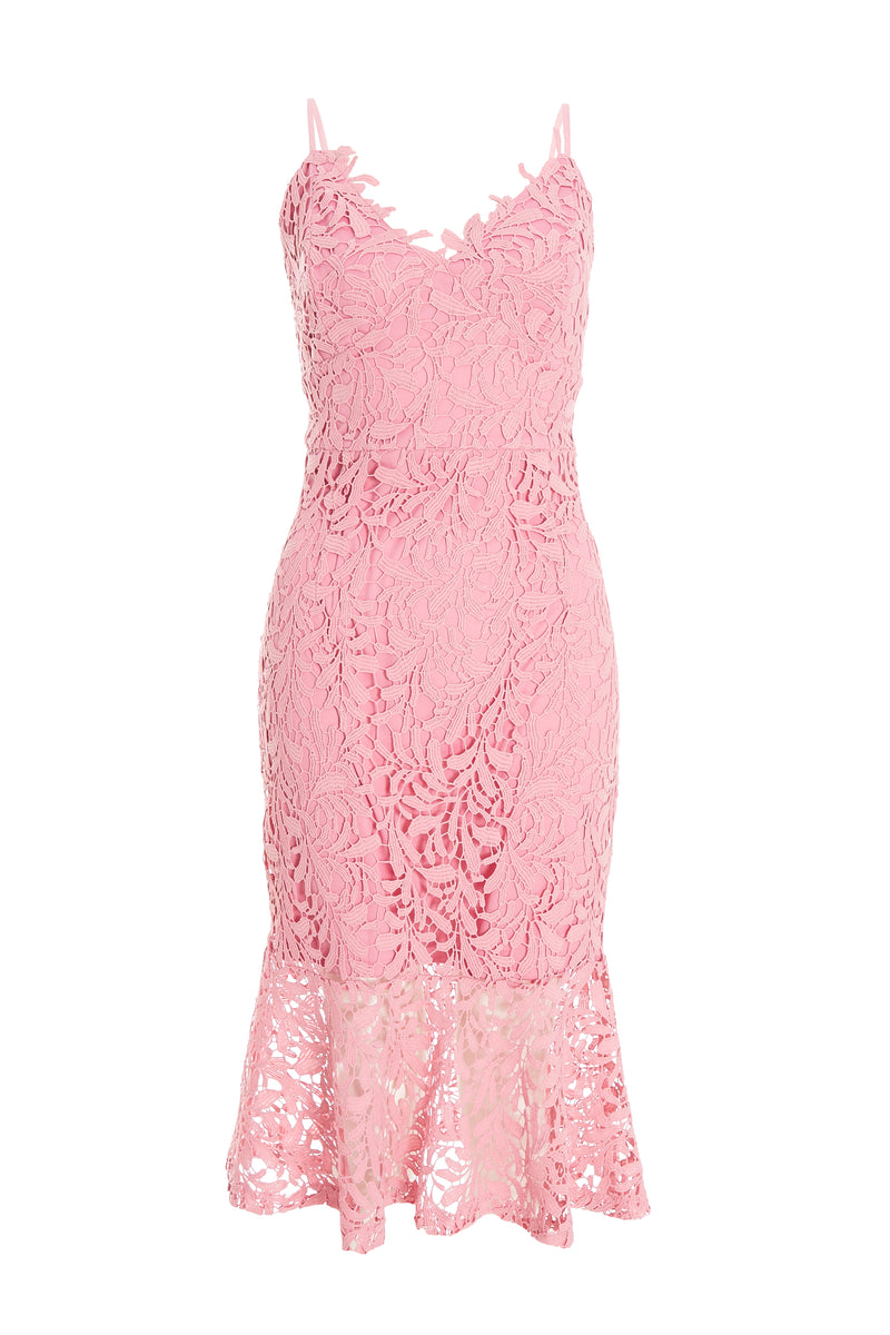 Vestido Rosa Encaje