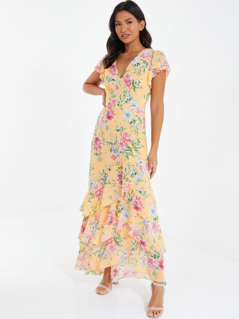 Vestido amarillo con Print