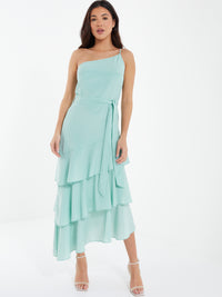 Vestido midi Menta