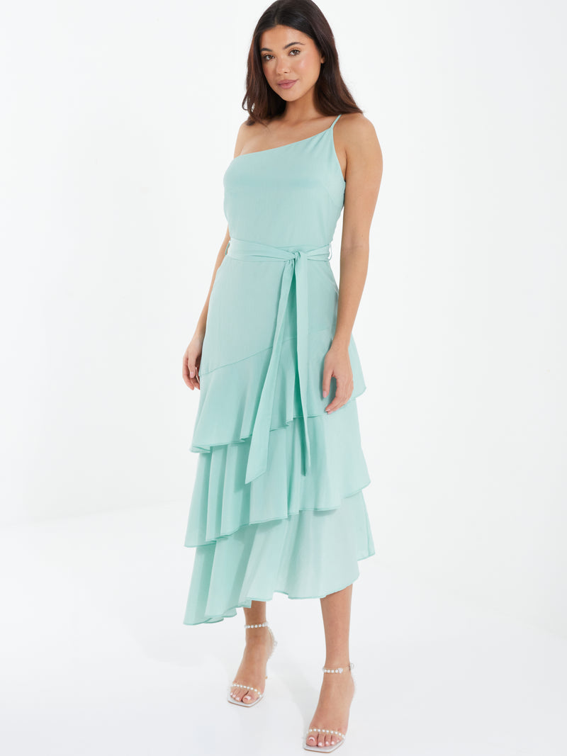 Vestido midi Menta
